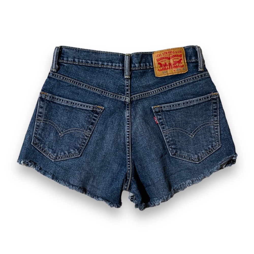 Levi’s 550 Raw Hem Denim Shorts